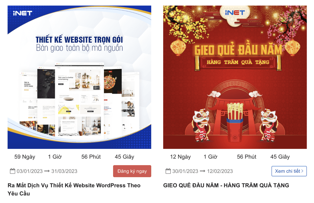 tao trang khuyen mai dich vu cho wordpress